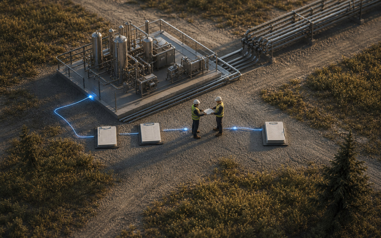 Human custody passing across a completed wind subsystem with an attributable sign-off trail.