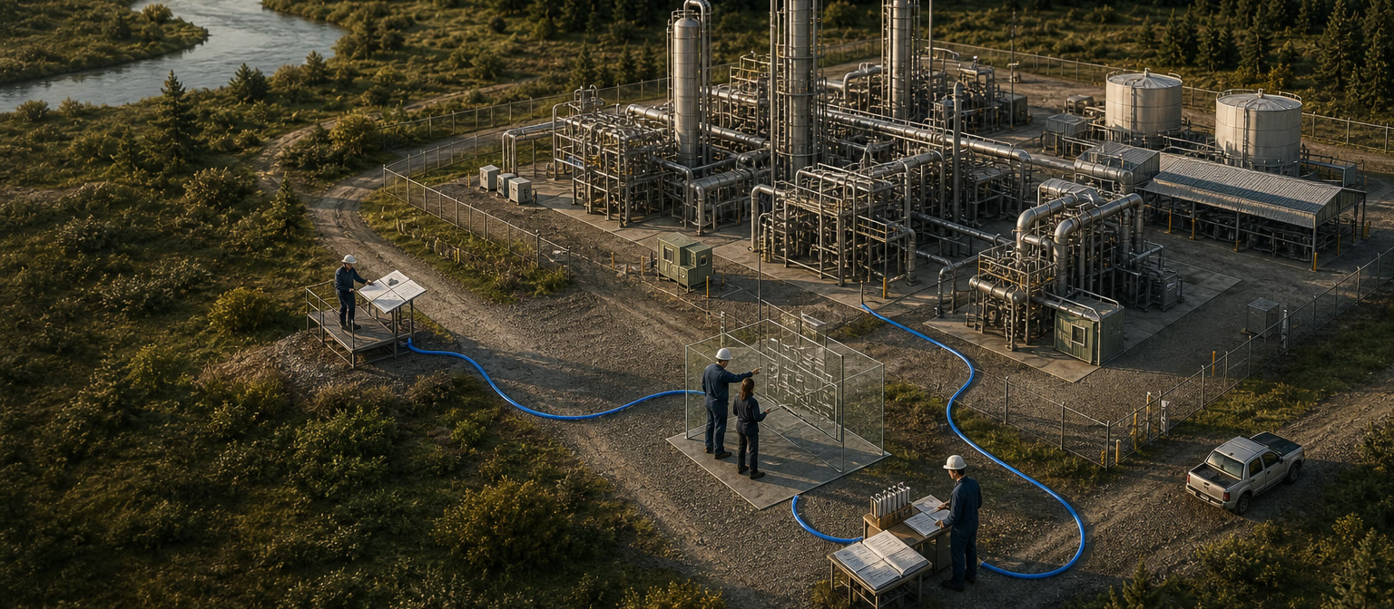 Controlled procedures, accountable change, and audit evidence connected around an operating gas plant.